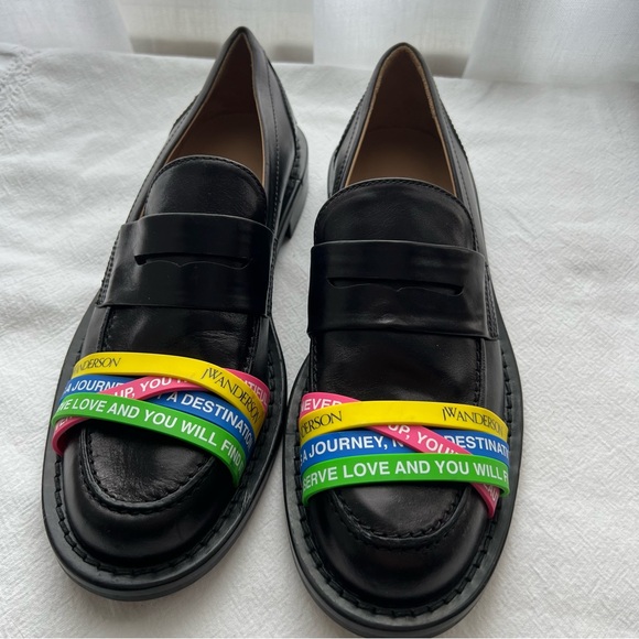 New JW Anderson Elastic Leather loafer in Black size IT 38.5 - Picture 3 of 12